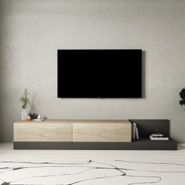 Hanah Home Soporte para TV Major - Travertino, Anthracite